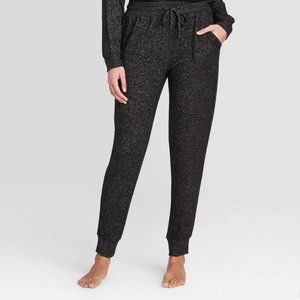 stars above soft marled grey knit joggers